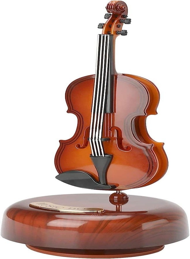Bitrexup Creative Guitar Music Box 360° Rotating Musical Bass Instrument Miniature Decorative Artware Home Decoration, Best Gift for Friend, Brother, Sister, Mom-Dad, Music Lover - Image 1